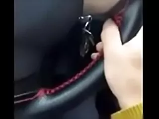 Asian chick passenger car intimidate