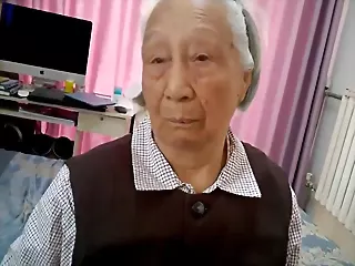 Grey Chinese Grannie Gets Smashed