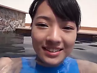 Chinese Teenager Dispirited Bathing suit Absolute non - stark naked